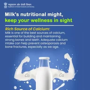 Unlock the power of milk for strong bones and teeth!
Did you know milk is packed with calcium, vital for bone health?
Keep osteoporosis at bay and stay strong with this nutritious powerhouse! #Milk #nutritionfacts