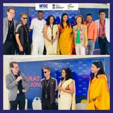 The trailer for Churuli, written and directed by Ms. Sudha Radhika, premiered at the #BharatPavilion
Some glimpses from the trailer launch at the Bharat Pavilion, #Cannes2024!📸