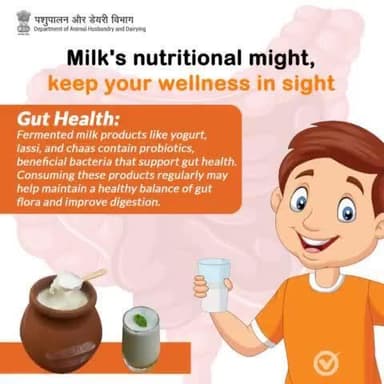 Nourish Your Gut, Nurture Your Health: Milk's Probiotic Goodness for Digestive Wellness.
#GutHealth #DigestiveWellness #NurtureYourHealth #WellnessJourney #HealthyLiving #MilkBenefits