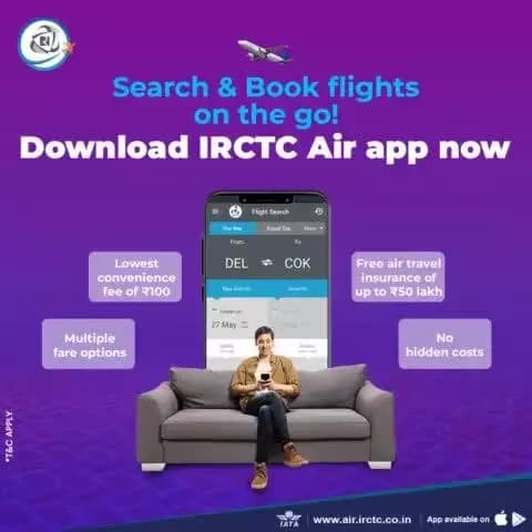 Easy flight bookings and savings await you on the #IRCTCAir app.
Download now from App Store or Google Play Store