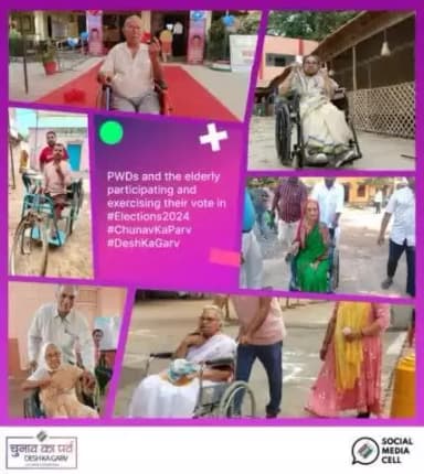 Every vote counts, every voice matters.🙌✨
Elderly and PwDs participating in #chunavkaparv #InkWaliSelfie #youaretheone #deshkagarv #ivote4sure