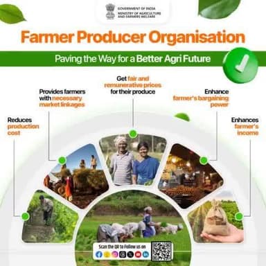 Farmer Producer Organisations (#FPOs) consist of primary producers, viz. #farmers, milk producers, fishermen, weavers, rural artisans, craftsmen which provides for sharing of profits/benefits among the members.