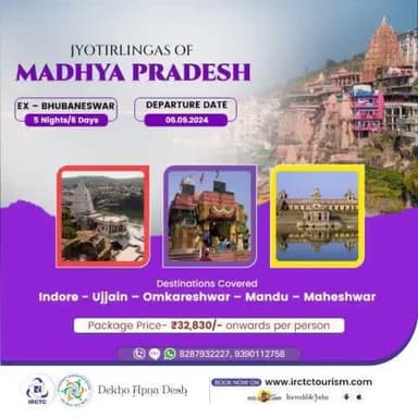 Uncover the hidden gems of Central #India!
Experience serenity in #Mahakaleshwar and #Omkareshwar