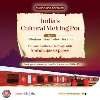 Experience the fusion of traditions, spirituality, and grandeur of #gloriousuttarpradesh aboard Maharajas' Express!