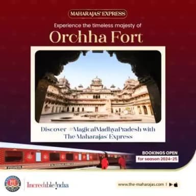 Discover the timeless beauty of #OrchhaFort in #MagicalMadhyaPradesh with the luxurious Maharajas' Express.