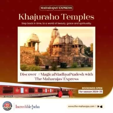 Explore the timeless beauty of #KhajurahoTemples in #MagicalMadhyaPradesh with Maharajas' Express!
