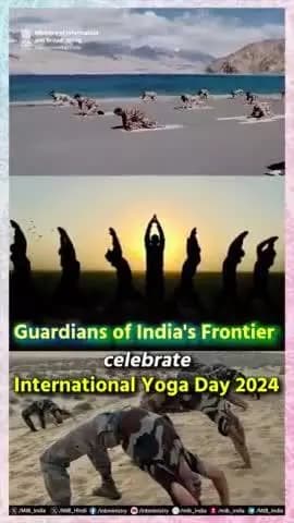 From the heights of the #Siachen to high seas, From Icy #PangongTso to mountains & warships, Indian armed forces led #YogaDay2024 celebrations with infectious zeal and patriotic fervour across the frontiers of the nation.