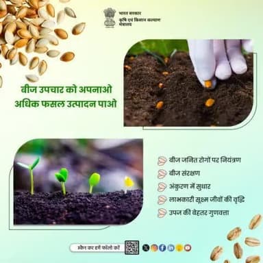 फसल बुवाई से पहले बीज उपचार करना बेहद आवश्यक है, क्योंकि यह पौधों को रोगों व कीटों से बचाकर किसानों को अपनी फसल से बेहतर पैदावार लेने में सहायता करता है।
#agrigoi #seedsforthefuture #seedsofchange #seedtreatment