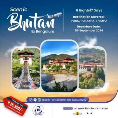 Experience the Scenic Beauty of #Bhutan!
Embark on an enchanting journey to Bhutan, the Land of the Thunder Dragon. Discover the serene landscapes, vibrant culture, and ancient monasteries of Paro, Punakha, and Thimpu.