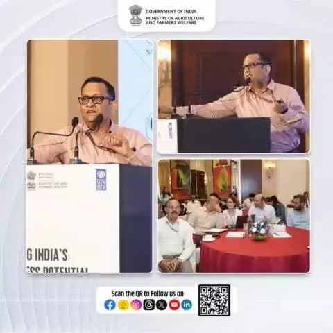 Shri @sampraveen0406, Joint Secretary (Extension, AIF, and I&PS Division), DA&FW, shared his insights on the impact made by #AIF scheme in Transforming the Agri Infrastructure Landscape in the country while speaking in the Workshop.