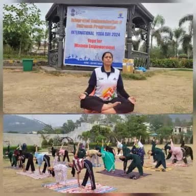 @CBCShimla and Women ITI, Nalagarh, #Solan, collaborated to organize a special #yoga session at the local Heritage Park as part of #IDY2024. Students joined with full enthusiasm, showcasing a strong commitment to wellness. @moayush