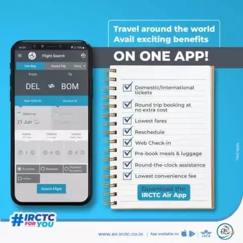 When you have #IRCTCAir by your side, making travel plans is easy.
Visit www.air.irctc.co.in or download the app.