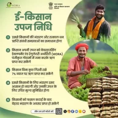 'ई-किसान उपज निधि' पहल के साथ प्रौद्योगिकी की सहायता से किसानों की भंडारण व्यवस्था सुगम हो सकेगी एवं किसानों को उनकी उपज के लिए उचित मूल्य प्राप्त करने में सहायता मिलेगी।
#agrigoi #eKUN #KisanUpajNidhi #warehouse