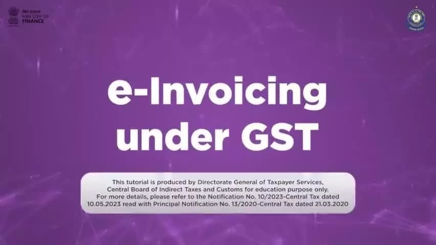 e-Invoice under GST #LearnwithCBIC #CBICGSTTutorial
