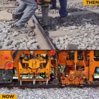 From manual track maintenance to revolutionary tamping express. #IndianRailways #ChangingIndia #maintenance