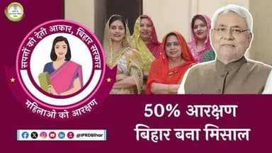50% आरक्षण, बिहार बना मिसाल ।
#NitishKumar
#PRDBihar
#CMNitishKumar
#WomenReservation