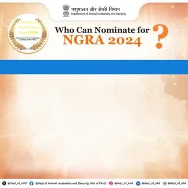 Did You Know: Who Can Nominate for NGRA 2024? 
Nominate now and be recognized! 
Submit your nomination before 31st August. 
#GopalRatnaAward #NGRA2024 #DairyExcellence