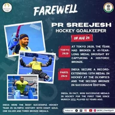 52 years after #Munich 1972, Indian #hockey again shines with back-to-back Olympic medals at #Tokyo & #Paris. As we bid a heartfelt farewell to #PRSreejesh, we honor his legacy of excellence & sportsmanship. @pibindia @mib_india