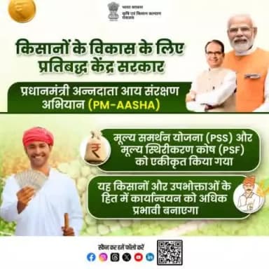 केंद्र सरकार ने किसानों और उपभोक्ताओं के लाभ के लिए पीएम-आशा योजना के तहत मूल्य समर्थन योजना (PSS) और मूल्य स्थिरीकरण कोष (PSF) का एकीकरण किया है।
#agrigoi #MSP #PM_AASHA