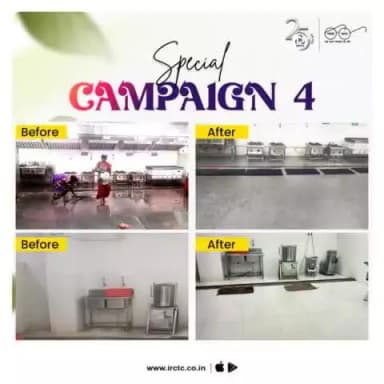 IRCTC's Base Kitchen at Secunderabad underwent a comprehensive deep cleaning as part of Special Campaign 4.
#SwachhataPakhwada2024
#IRSpecialCampaign4
#SwachhBharat