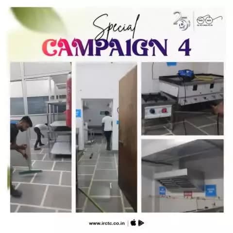 Deep cleaning was conducted in the Food Production Unit, Kota, in the West Zone as part of Special Campaign 4.
#SwachhataPakhwada2024 #IRSpecialCampaign4