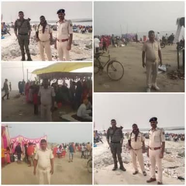 #कार्तिक_पूर्णिमा के अवसर पर गंगा स्नान हेतु आने वाले श्रद्धालुओं की सुरक्षा के दृष्टिगत आज दिनांक-15.11.24 को कटिहार जिला के सभी गंगा घाटों पर सक्रियता के साथ मौजूद #कटिहार_पुलिस I