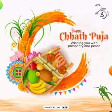 Warm wishes on Chhath Puja from IRCTC! May this festival fill your life with happiness, health, and harmony. Celebrate safely and cherish the joy of togetherness.
#ChhathPuja #IRCTC #FestivalOfFaith