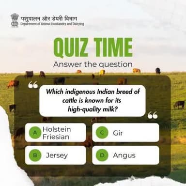 Which indigenous Indian breed of cattle is known for its high - quality milk?
Comment your answer below and show off your knowledge!
Let’s see who the real experts are!
#21stLivestockCensus