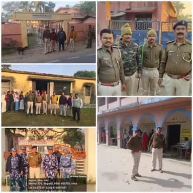 पैक्स चुनाव_2024 के मतदान को शांतिपूर्ण एवं सौहाद्रपूर्ण वातावरण में संपन्न कराने हेतु पुलिस अधीक्षक, कटिहार के निर्देशानुसार पूरी मुस्तैदी के साथ बारसोई अनुमंडल अंतर्गत विभिन्न बूथों पर तैनात कटिहार पुलिस।
@bihar_police
#KatiharPolice