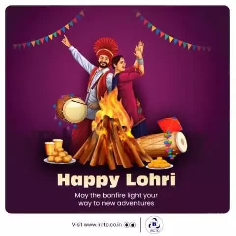 May your Lohri be filled with joy, warmth, and new adventures as you gather around the bonfire. Let IRCTC be part of your travels, taking you to destinations to celebrate tradition and new beginnings. 🌾🔥 #HappyLohri #FestiveJourneys