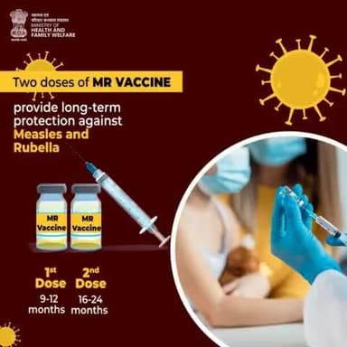 #Vaccination | MR Vaccine is your child’s shield against #Measles and #Rubella.
Ensure both doses for a healthy future!
#HealthForAll