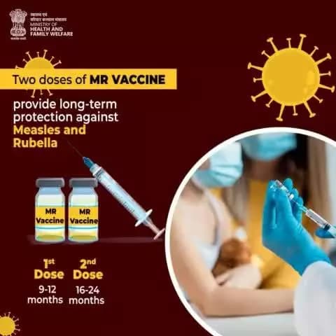 #Vaccination | MR Vaccine is your child’s shield against #Measles and #Rubella.
Ensure both doses for a healthy future!
#HealthForAll