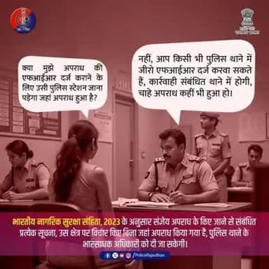 #जीरो_एफआईआर: अब न्याय पाने में कोई देरी नहीं!
किसी भी पुलिस स्टेशन में #FIR दर्ज कराएं, अपराध चाहे कहीं भी हुआ हो।
महिलाओं, बच्चों और अन्य मामलों में होगी त्वरित कार्रवाही।