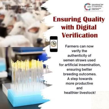 Ensuring Quality with Digital Verification
Say goodbye to guesswork!
Farmers can now verify semen straws digitally, ensuring healthier and more productive livestock.
#BetterBreeding #QualityMatter #BharatPashudhan