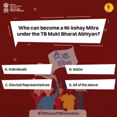 Take the pledge to #EndTB!
Who can become a Ni-kshay Mitra and support the fight against this disease? Find out and join the initiative.
