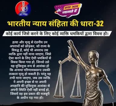 क्या आप जानते हैं?
भारतीय न्याय संहिता की धारा-32
#भारतीय_न्याय_संहिता
#भारतीय_न्याय_संहिता_2023