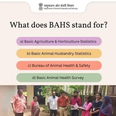 What does BAHS stand for?
Test your knowledge and share your answer in the comments!
#BAHS #LivestockStatistics #AnimalHusbandry