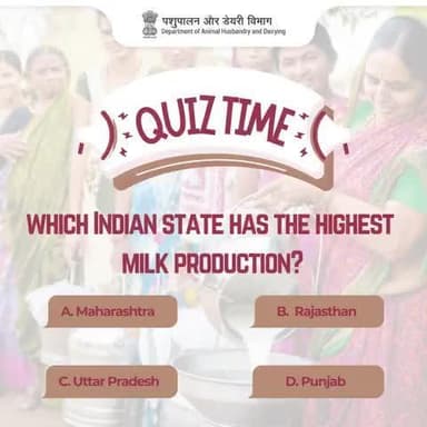 Which Indian state leads in milk production? 🥛🤔
Think you know the answer? Share it in the comments below! 👇
#LivestockStatistics #AnimalHusbandry