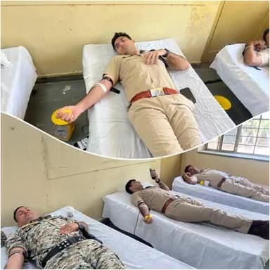 #राजस्थान_पुलिस_स्थापना_दिवस के अवसर पर पुलिस लाइन दौसा में #रक्तदान शिविर का आयोजन ।
#रक्तदान_महादान
#IgpJaipur
#PoliceRajasthan
#RajCMO