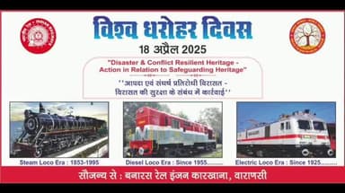 #विश्व_धरोहर_दिवस बरेका में 'विश्व धरोहर दिवस' पर ऐतिहासिक विरासत की जीवंत प्रदर्शनी – तकनीक, आत्मनिर्भरता और गौरव का संगम
बरेका महाप्रबंधक श्री नरेश पाल सिंह ने प्रदर्शनी दीर्घा का फीता काट कर शुभारंभ किया