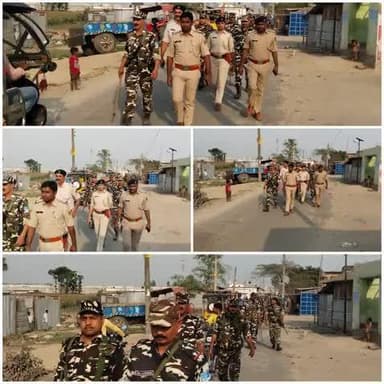 #रामनवमी_पर्व_2025 को शांतिपूर्ण माहौल में सम्पन्न कराने हेतु सक्रिय कटिहार पुलिस...
आज दिनांक 04.04.25 को #रौतारा थाना क्षेत्र अंतर्गत विधि-व्यवस्था संधारण हेतु कटिहार_पुलिस द्वारा फ्लैग_मार्च एवं एरिया_डोमिनेशन किया गया।
