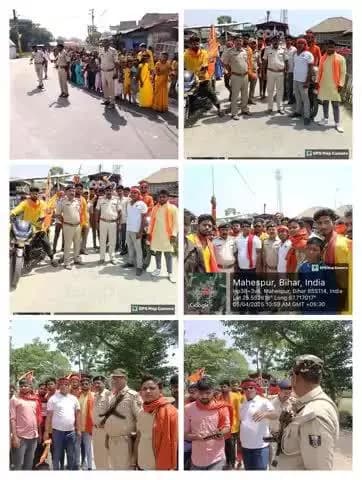 #रामनवमी_पर्व_2025 को शांतिपूर्ण माहौल में सम्पन्न कराने हेतु सक्रिय कटिहार पुलिस...
आज दिनांक 05.04.25 को #डंडखोरा थाना क्षेत्र अंतर्गत विधि-व्यवस्था संधारण हेतु कटिहार_पुलिस विभिन्न चौक-चौराहो पर तत्पर ।