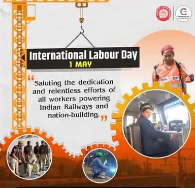 This #InternationalLabourDay, Banaras Locomotive Works, Varanasi pays tribute to the strength, skill, and spirit of every worker whose hard work keeps India moving forward. #WorkersDay #MayDay #LabourDay #श्रमिक_दिवस @railminindia @gmblw
