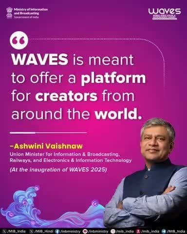 “#WAVES অসিনা মালেম শিনবা থুংবদা লৈরিবা ক্রীএতরশিংগীদমক প্লেৎফোর্ম অমা পীনবা পান্দম থম্মি।”
–#WAVES2025 হৌদোকপদা কেন্দ্রগী মন্ত্রী অশ্বিনি ভৈশ্নো
