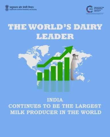 India – The World’s Dairy Leader
Celebrating our position as the largest milk producer globally and the backbone of global nutrition and rural prosperity.
#WorldMilkDay2025 #DairyPower #IndiaDairy