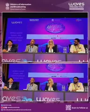 Day 3 of #WAVES2025 featured a dynamic press conference spotlighting #WAVESBazaar — a vibrant hub of creativity and innovation where buyers, sellers, and investors converge to connect, network, and collaborate.