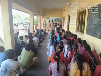 Conducted Anti Drug awareness programme at ZPHS High School Mellachervu village.