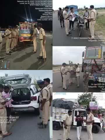 జిల్లా వ్యాప్తంగా అన్ని సరిహద్దు చెక్ పోస్ట్ ల నందు వాహనాల తనిఖీ చేస్తున్న సిబ్బంది
