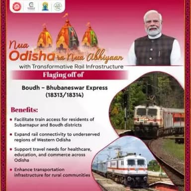 Flaging off of Boudh - Bhubaneswar Express (18313/18314)
#RailInfra4Odisha