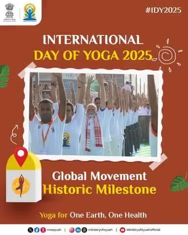 𝐈𝐃𝐘 𝟐𝟎𝟐𝟓: 𝐀 𝐆𝐥𝐨𝐛𝐚𝐥 𝐘𝐨𝐠𝐚 𝐌𝐢𝐥𝐞𝐬𝐭𝐨𝐧𝐞!
With 13.04 lakh+ Pre-registered Yoga Events, 2 Guinness World Records, and celebrations in 191 countries, #IDY2025 truly united the world in wellness.
@railminindia
